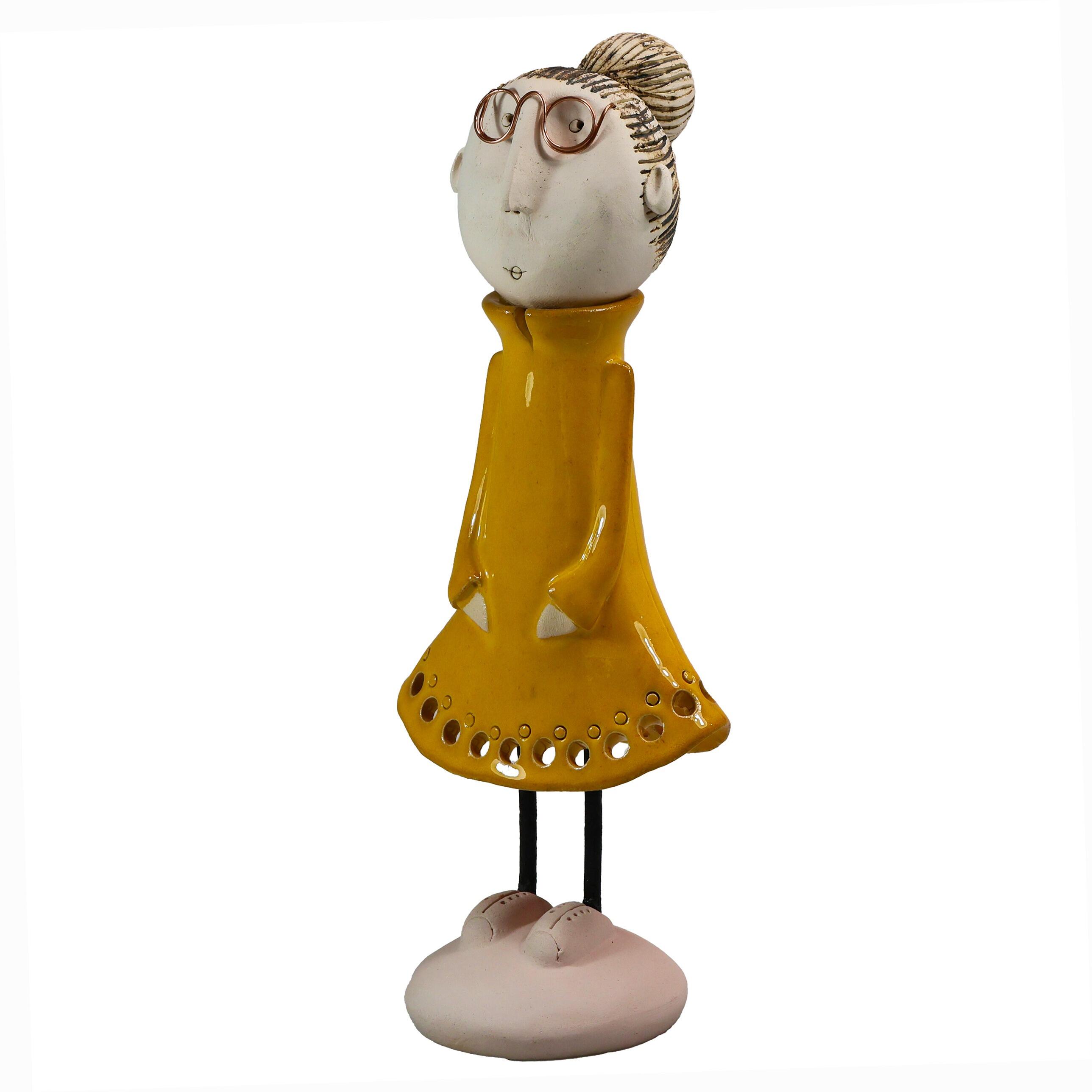 Best Friends Mature Couple Statues | Green & Yellow