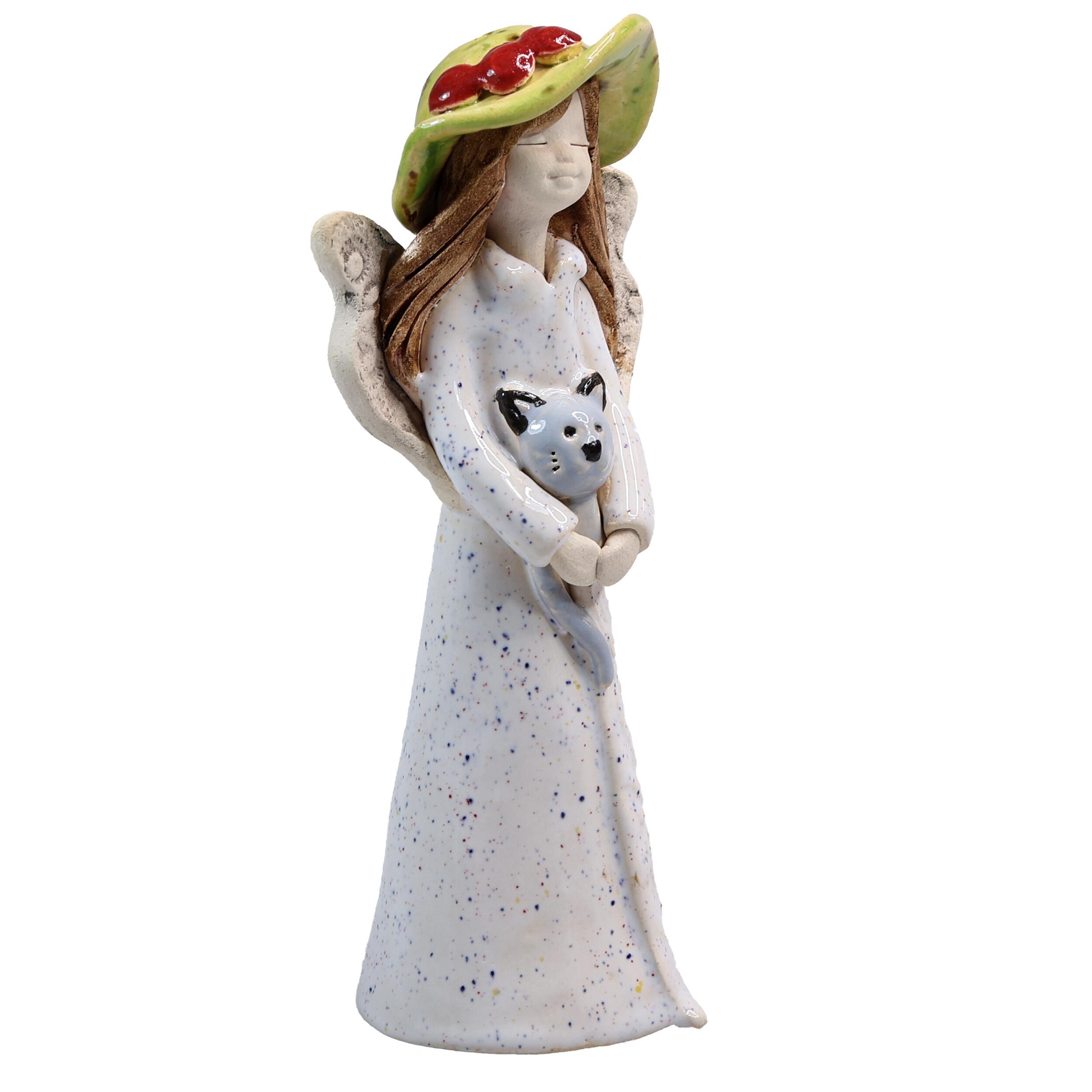 Angel Figurine with a Cat | Home is where the Cat is