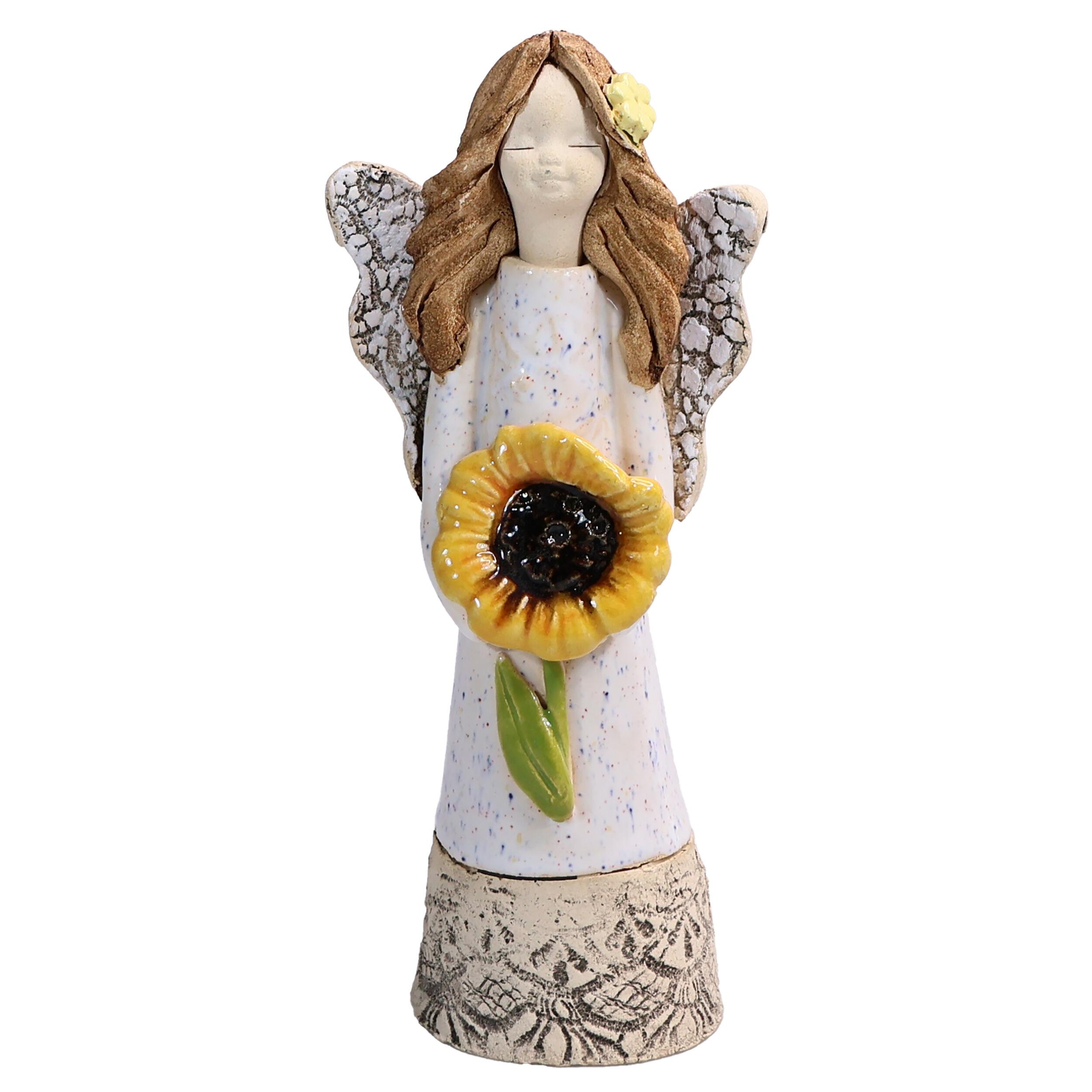 Angel Figurine with Sunflower | Sisters make the Best Friends