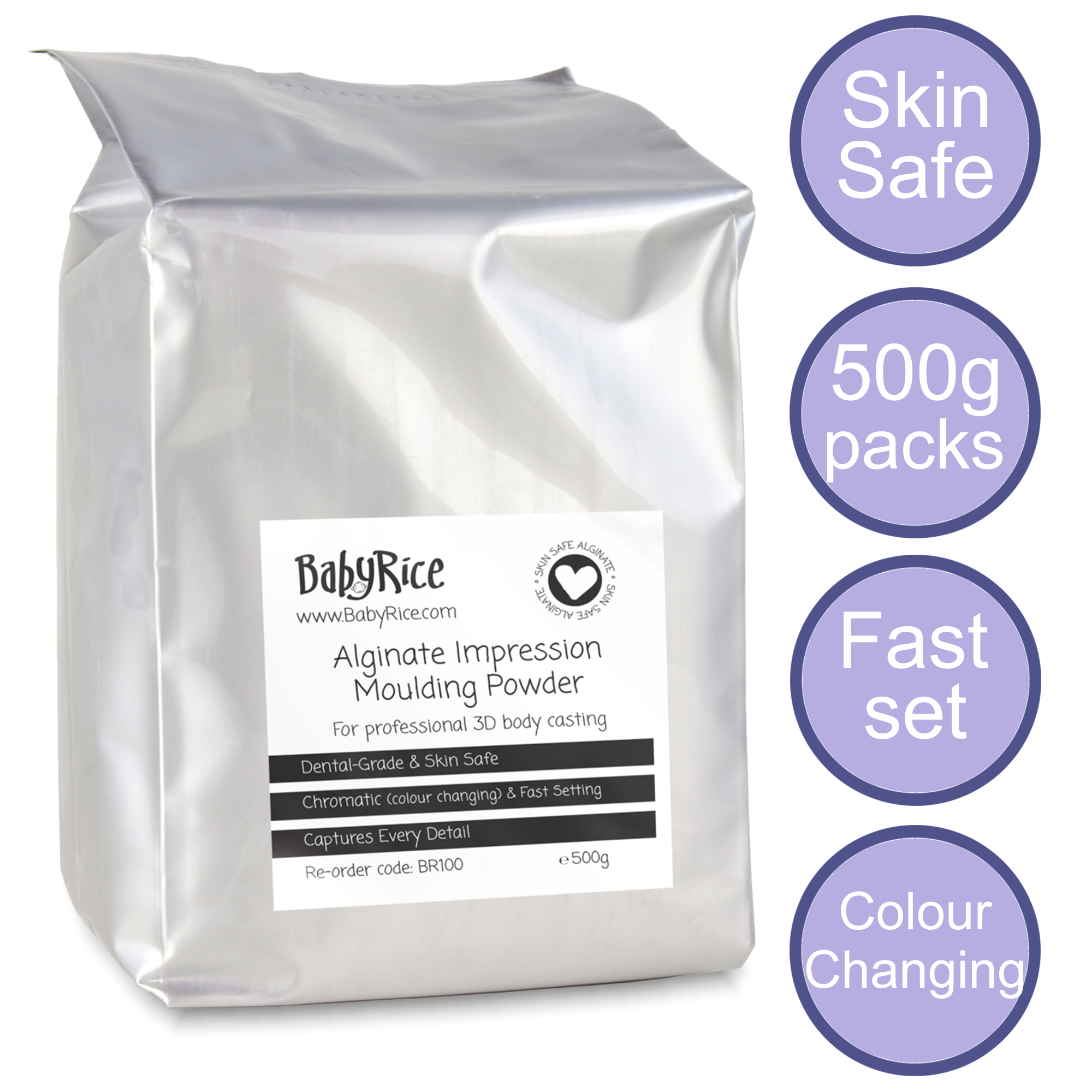Skin safe alginate 3d mold making powder