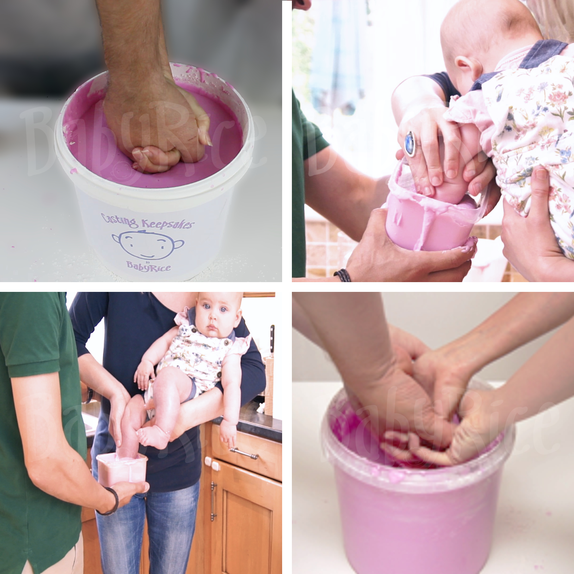 Hand Foot into Alginate to make the Impression Mould