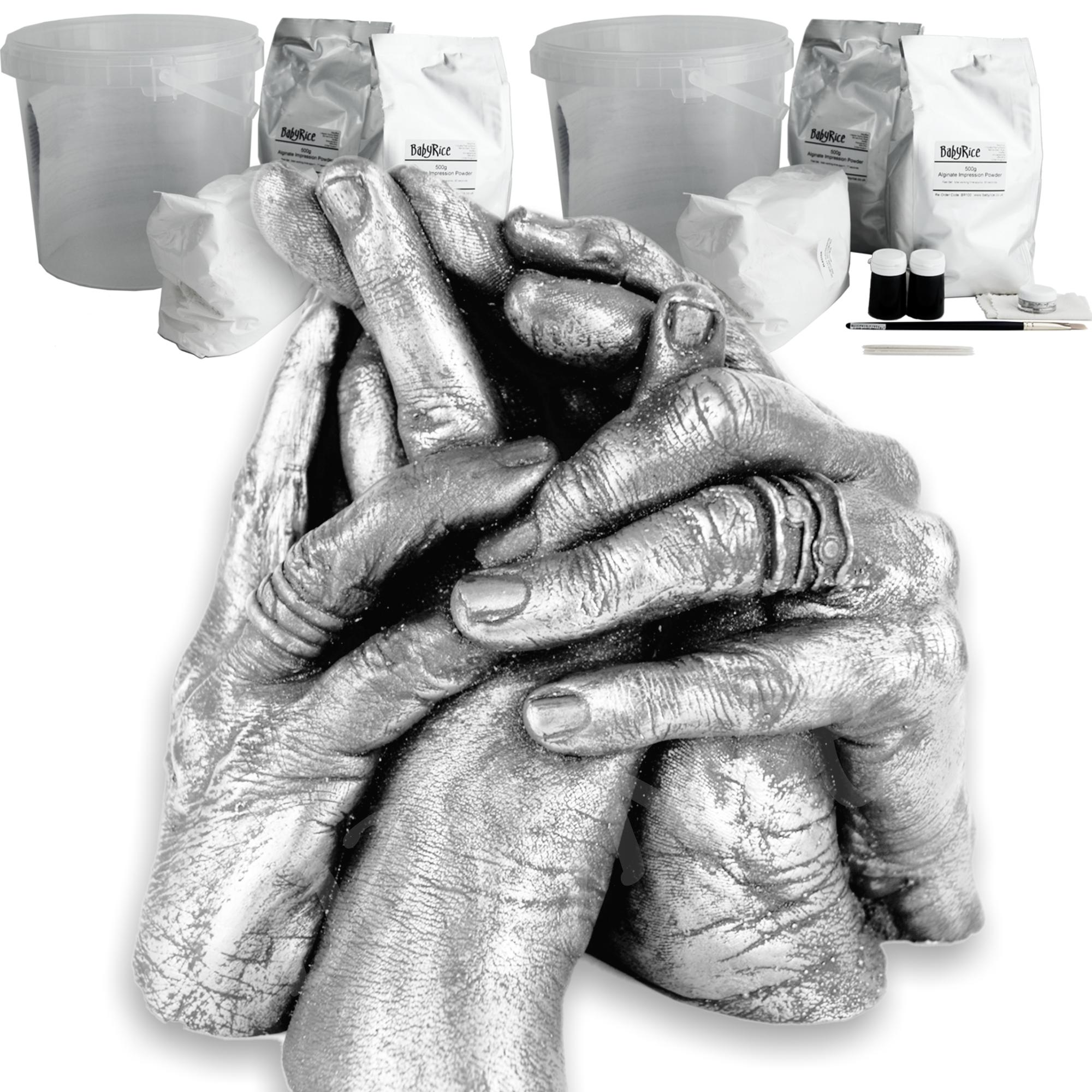 Deluxe 3D Extra Large Casting Kit Holding Hands Print Casts Keepsake Gift 