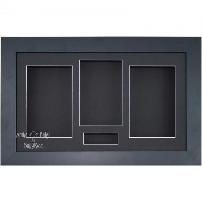 3D Square Box Frames For Baby Cast Shadow Deep Display Case MedalBlack Mount 