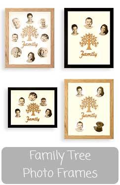 NEW Hand Made UK Solid Oak Wooden Photo Picture Frame Family Tree of Life 