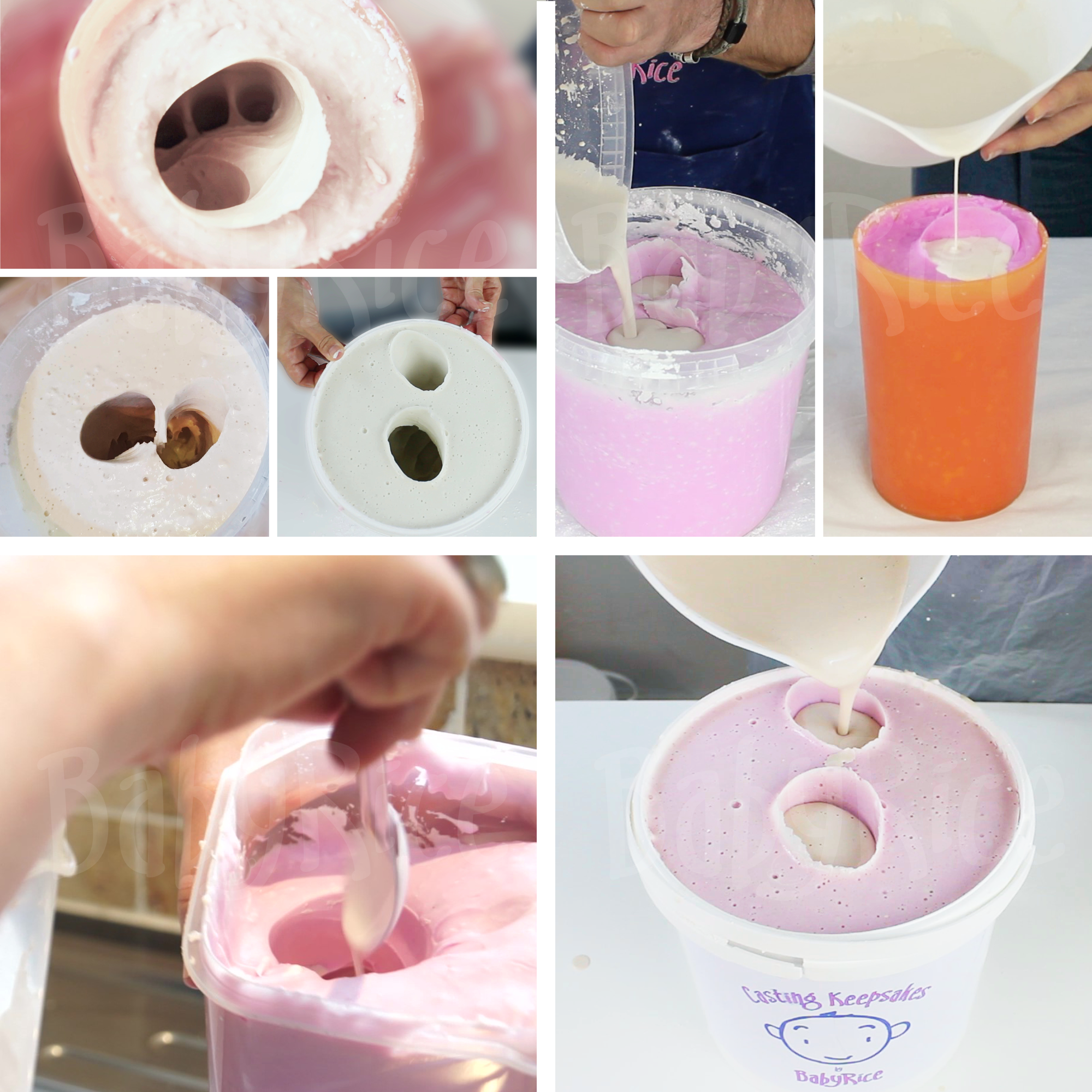 Pour plaster resin wax soap into the mould