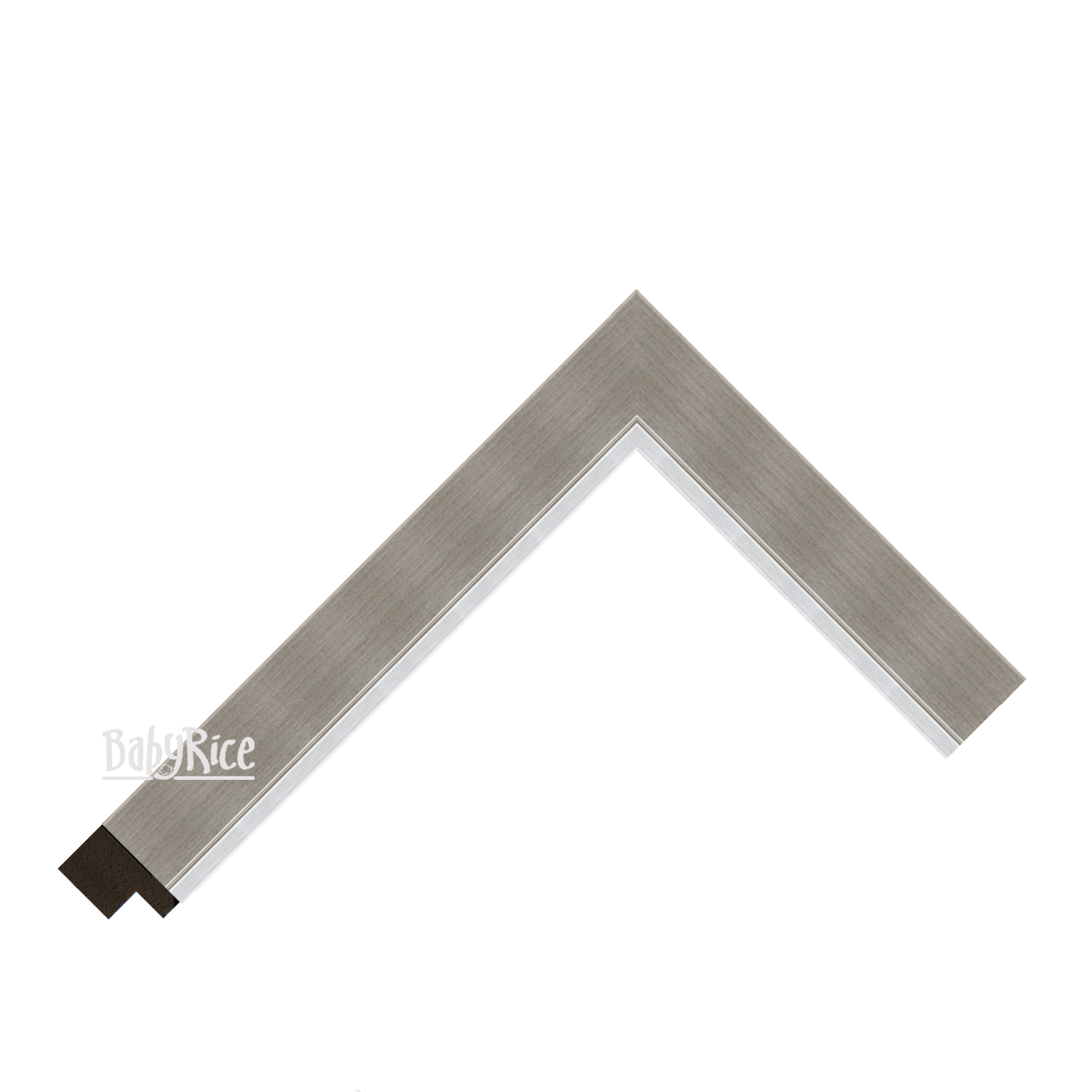 Brushed Pewter / Silver trim Chevron