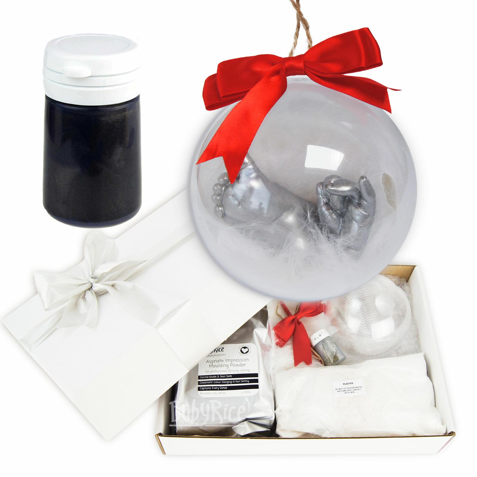 Black Paint Baby's 1st Xmas bauble kit