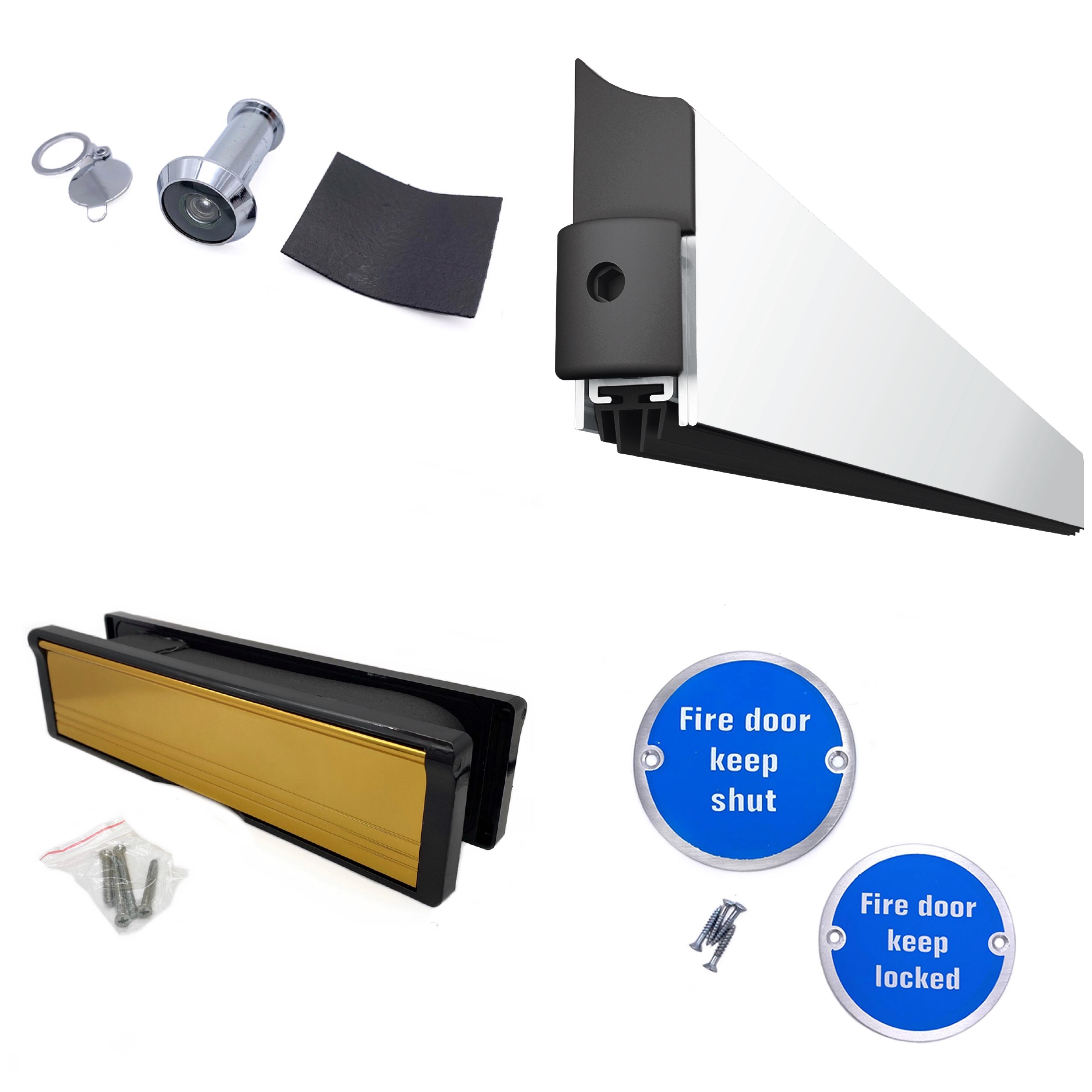 Fire Rated Ancillary Products Letter Plates, Drop Seals, Signage and Door Viewers