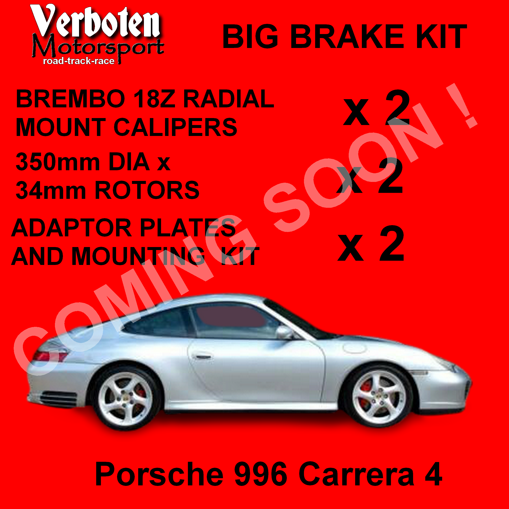 Porsche 996 Carrera 4 Big Brake Kits