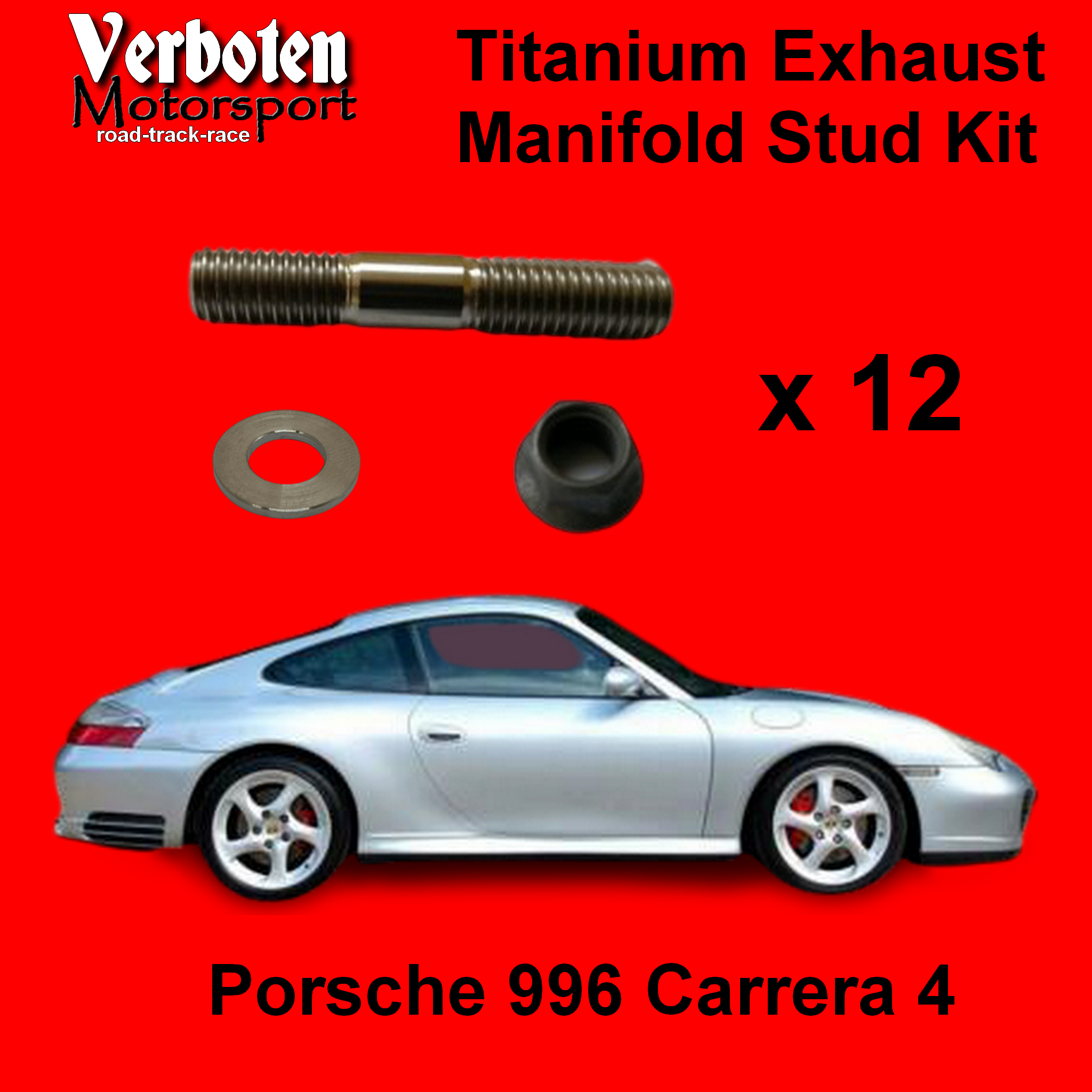 Porsche 996 Titanium Exhaust stud kit