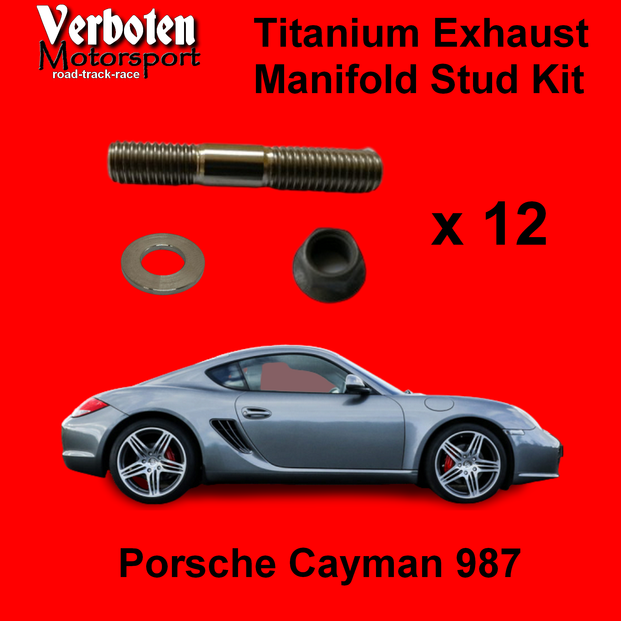 Cayman 987 Titanium Exhaust Stud Kit