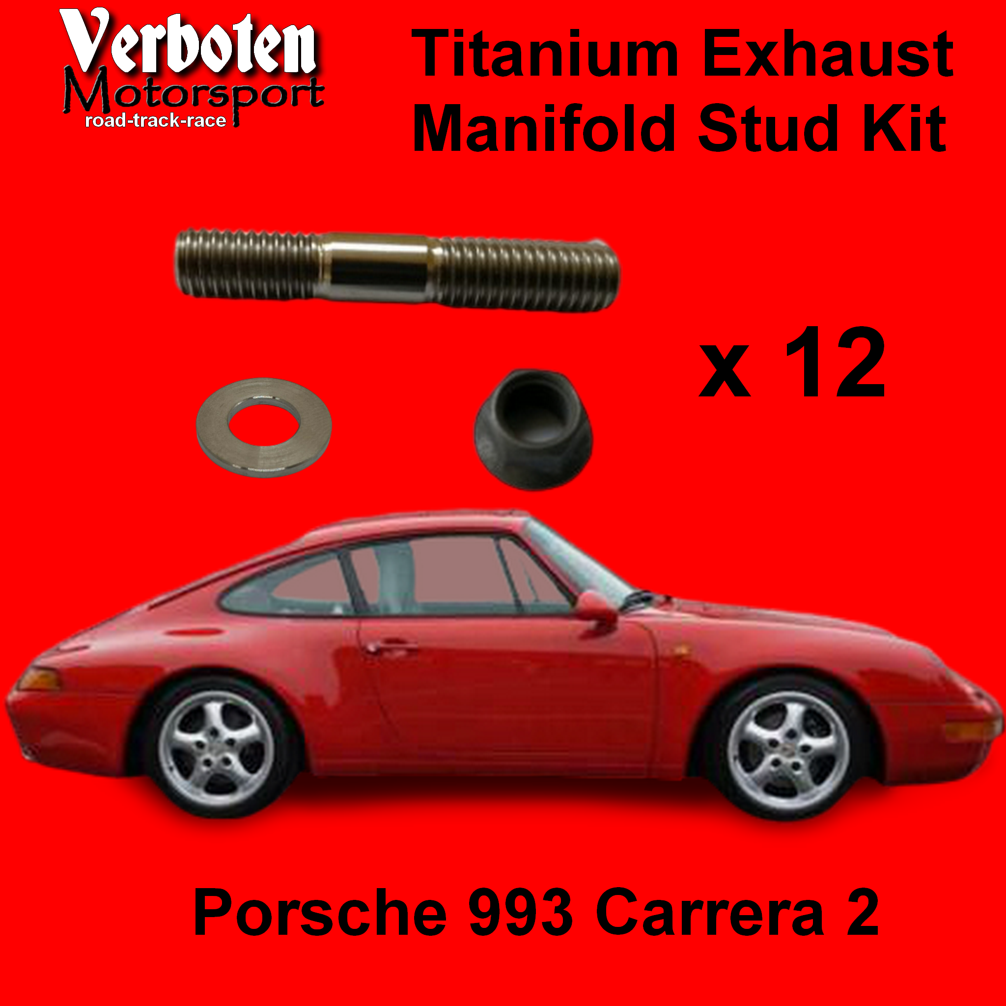 Porsche 993 Titanium Exhaust Studs