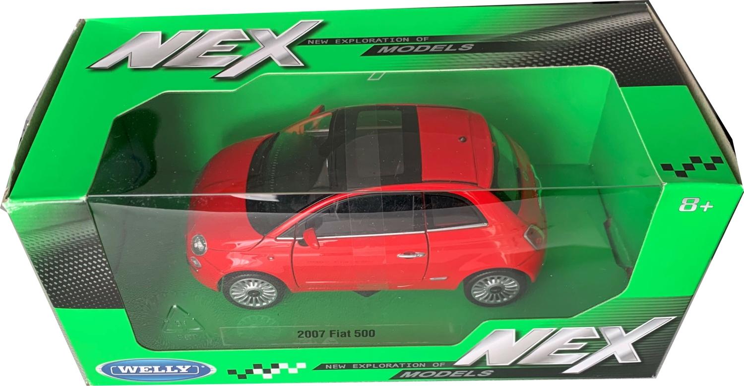 Fiat 500 2007 in red