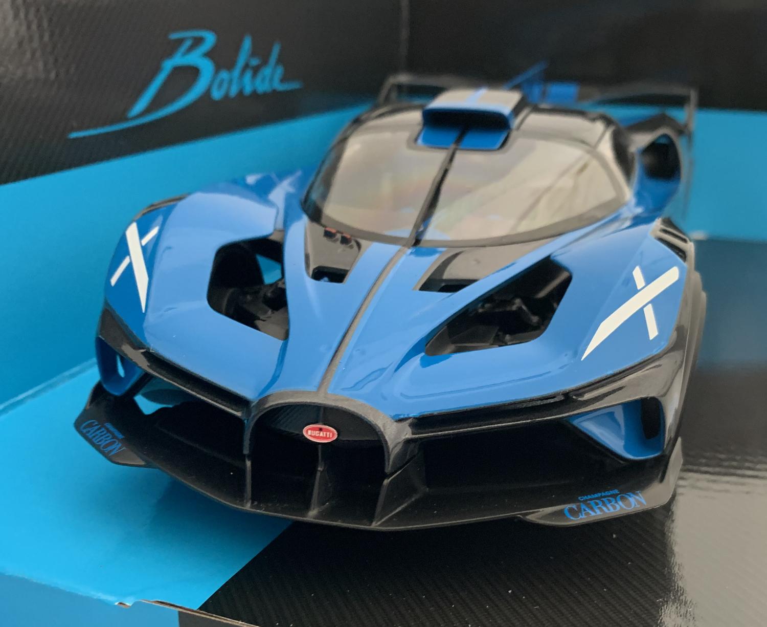 Bugatti Bolide 2021 In Blue Black 1 18 Scale Trackday Car Model From