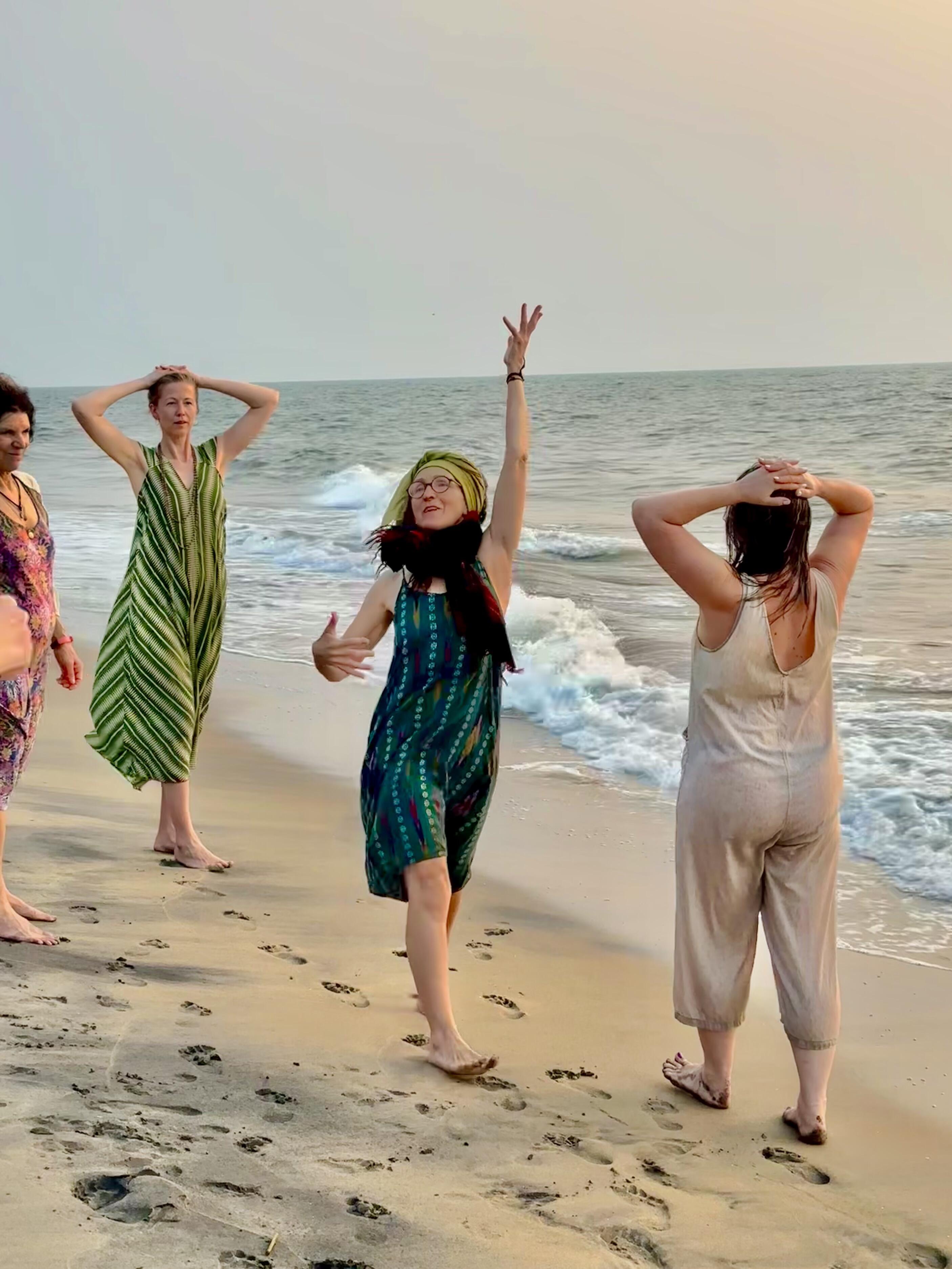 India yoga holiday with uma oil lamp yoga space