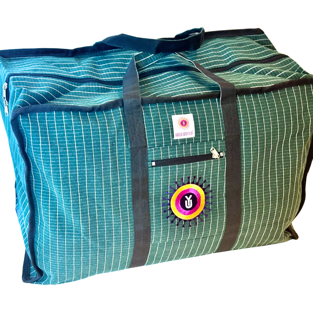 Yoga Teachers kit bag green - pinstripe