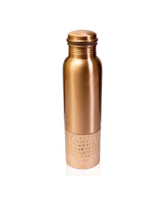 Copper Water Bottle Joint Less Water Bottle Hand Hammered 700 ML capacity 