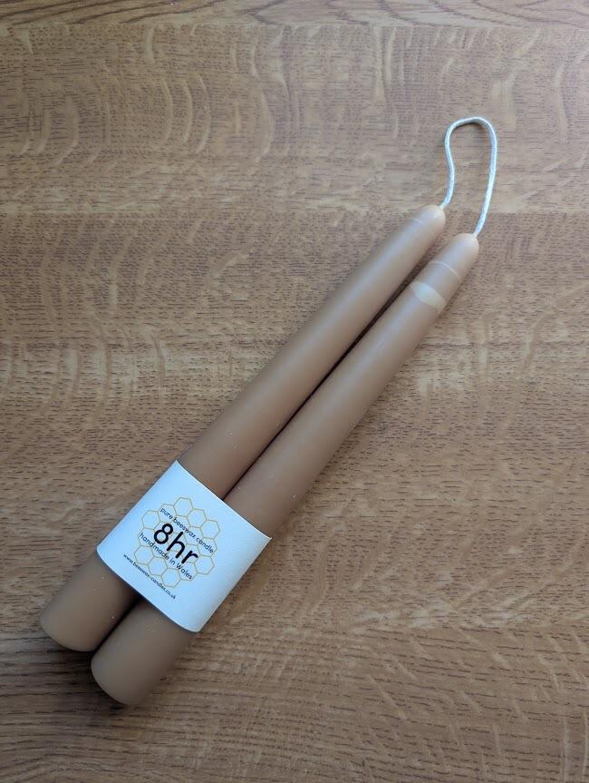 Latte dipped 8hr pure beeswax candles