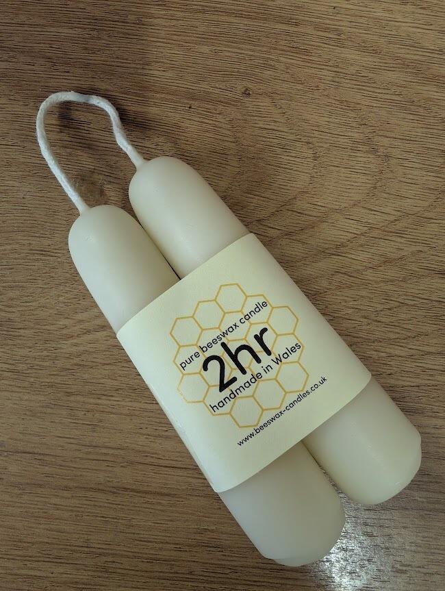 Ivory dipped 2hr pure beeswax candles