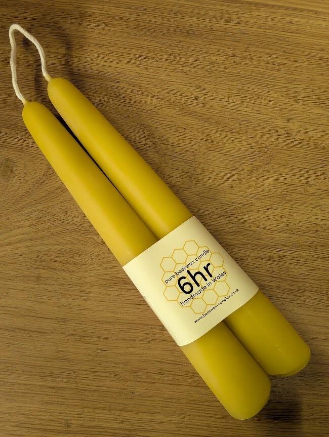 Natural dipped 6hr pure beeswax candles