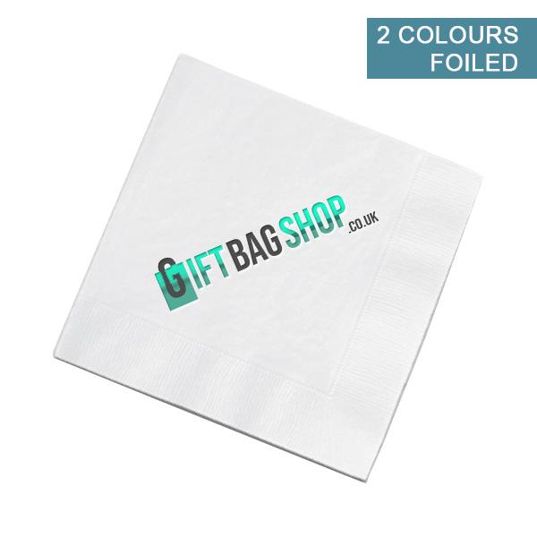 Personalised Cocktail and Lunch Napkins 3ply (25cm / 33cm) Two Colours