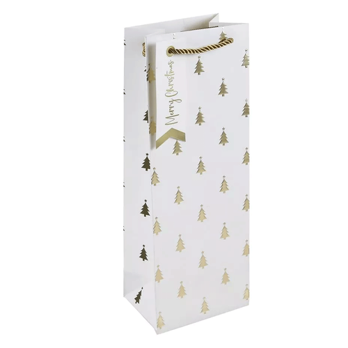 white xmas bottle bag