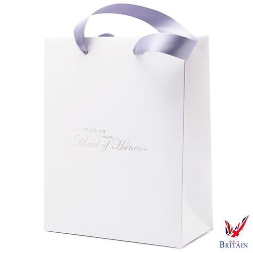 Luxury white wedding gift bag