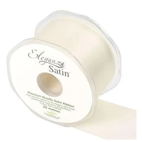 ivory wired satin ribbon