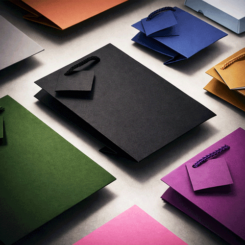 A selection of luxury premium gift bags in a variety of sizes and colours
