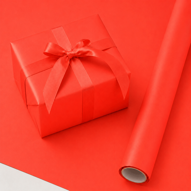 Neon Coral Roll Wrap paper
