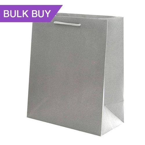 silver kraft gift bag