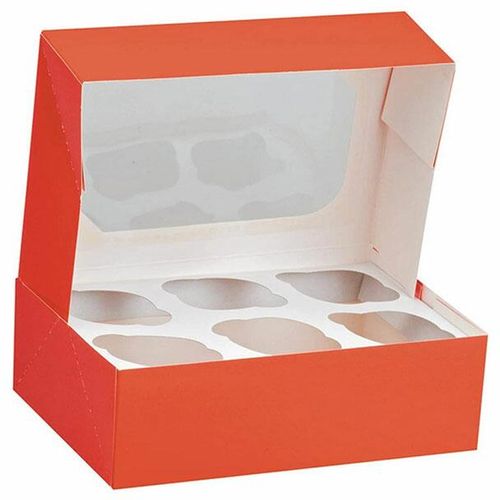 red cupcake box