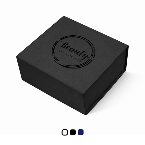 Branded magnetic box 180 x 180 x 80mm on a plain white background