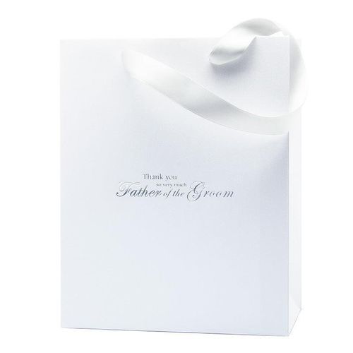 Luxury white wedding gift bag