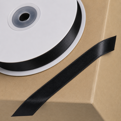 black 10mm satin ribbon