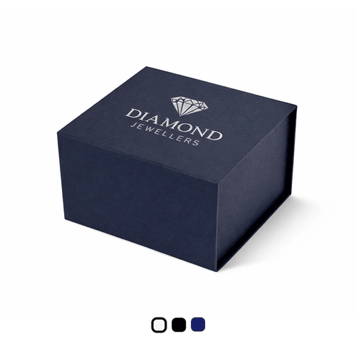 Branded magnetic 100 x 100 x 70mm on a plain white background