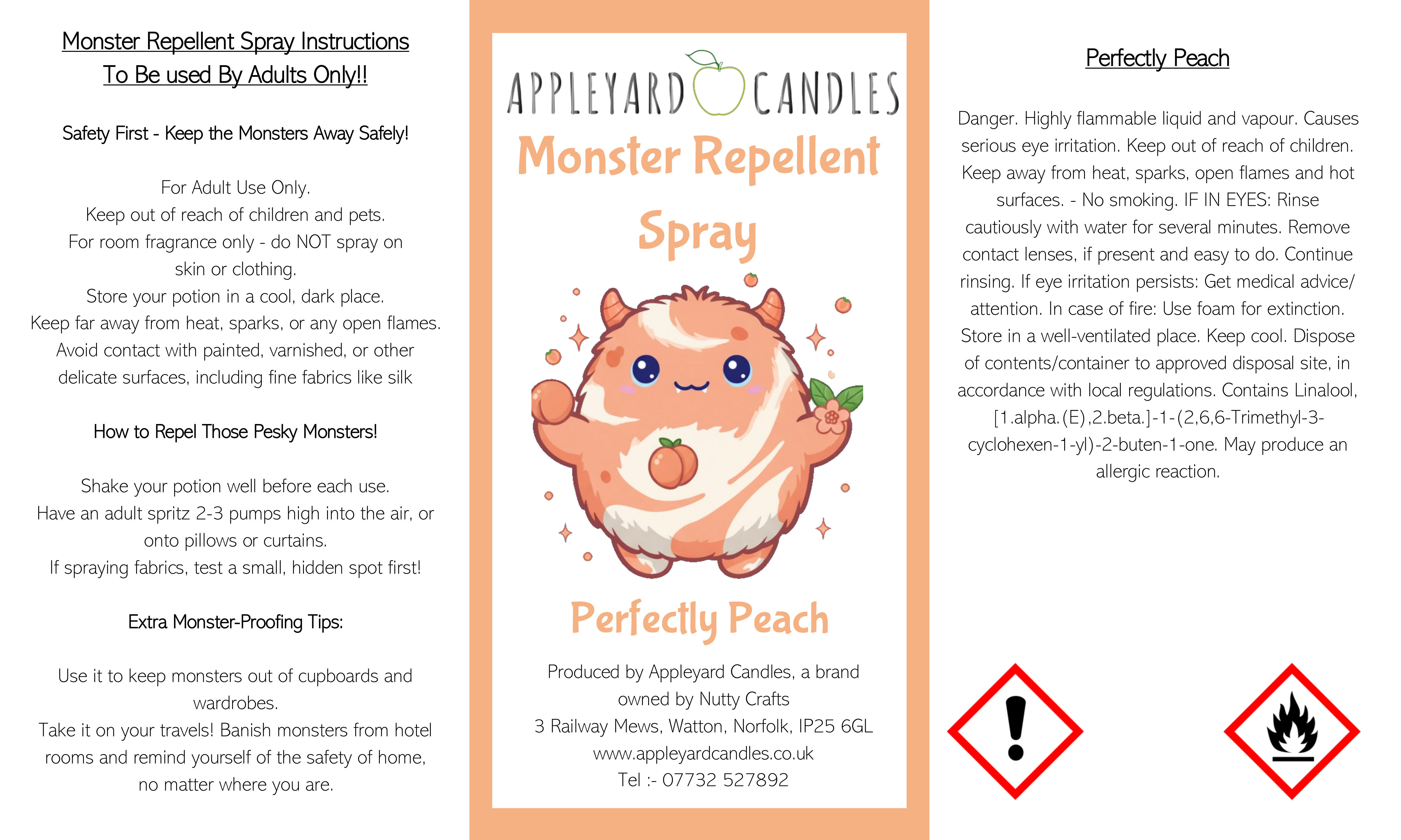image of perfectly peach monster repellant spray clp