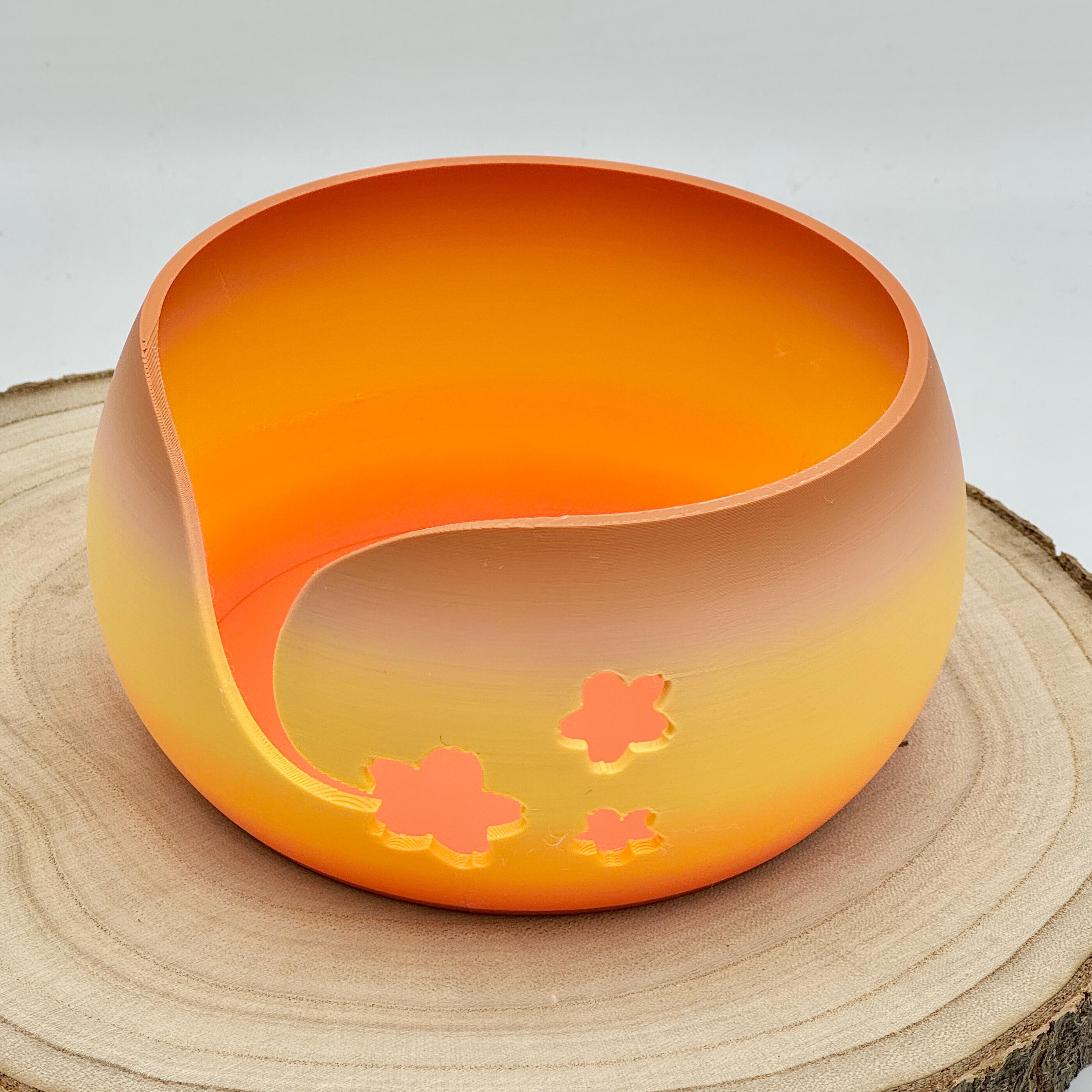 an image of a 3d printed yarn bowl