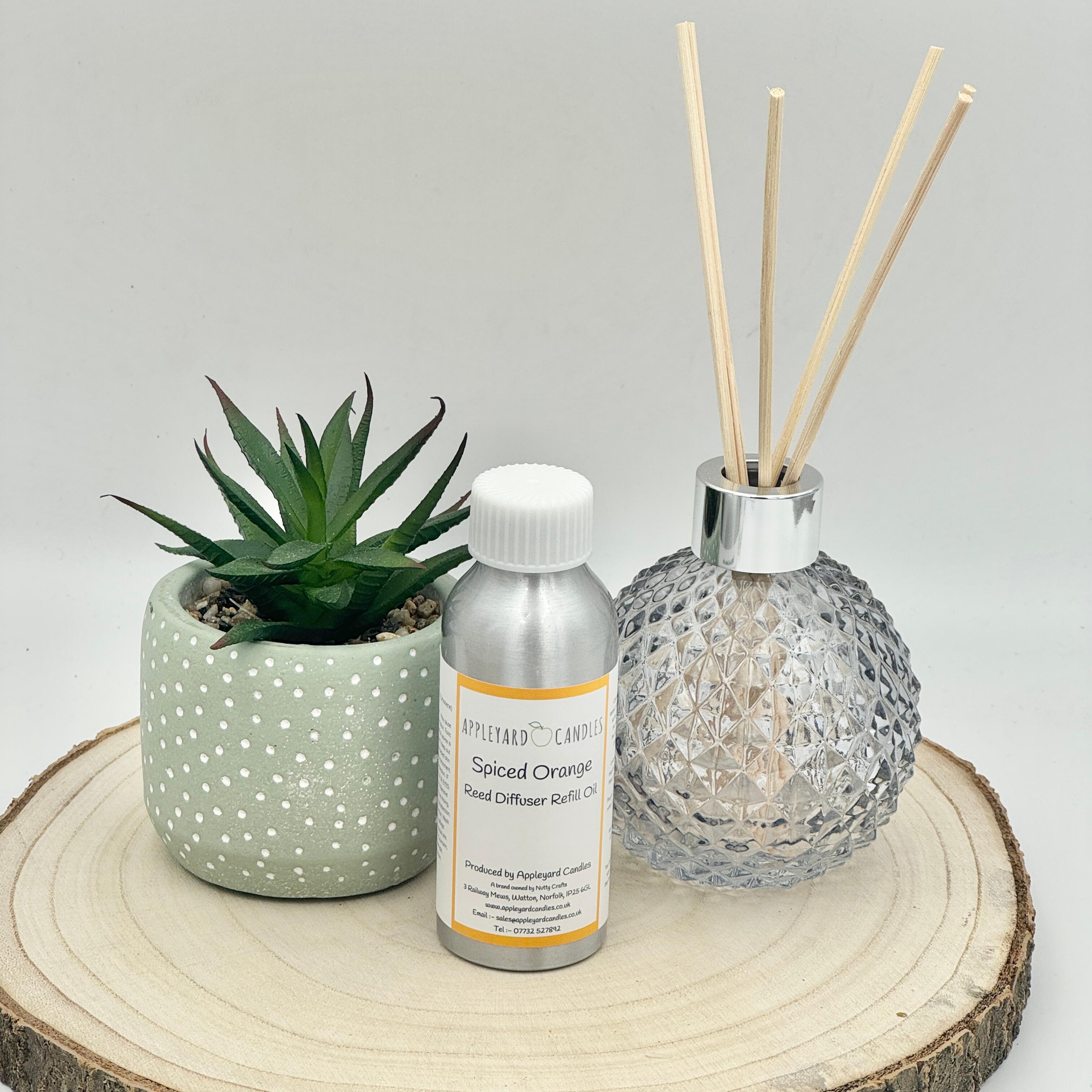 an image of a spiced orange reed diffuser refill