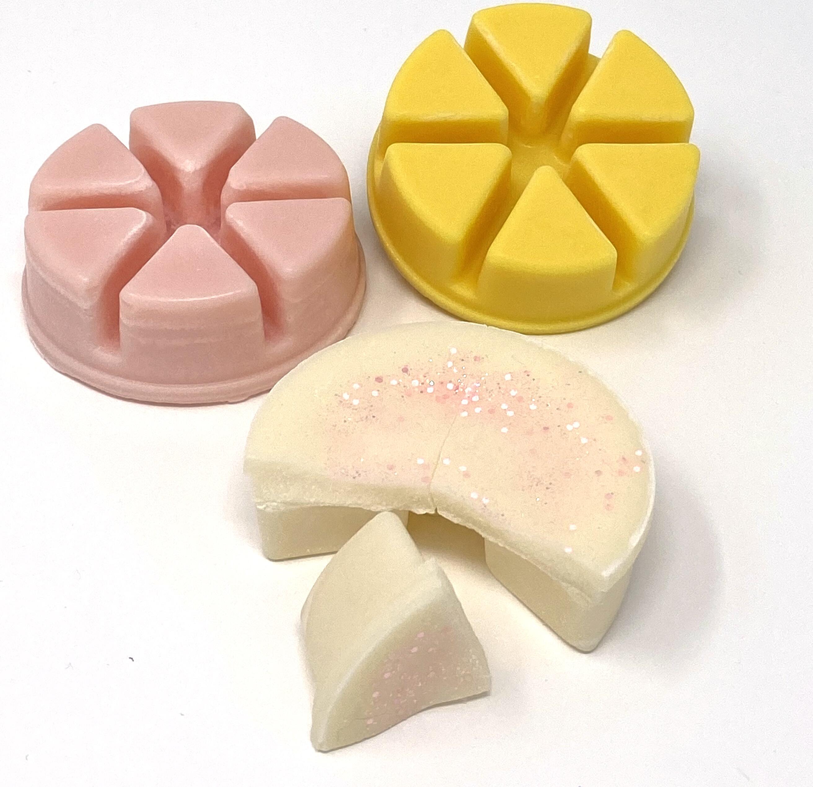 A close up of the wax melts