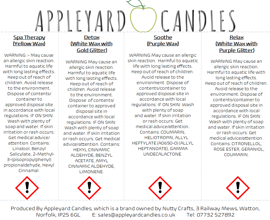 an image of the wax melt collection clp info