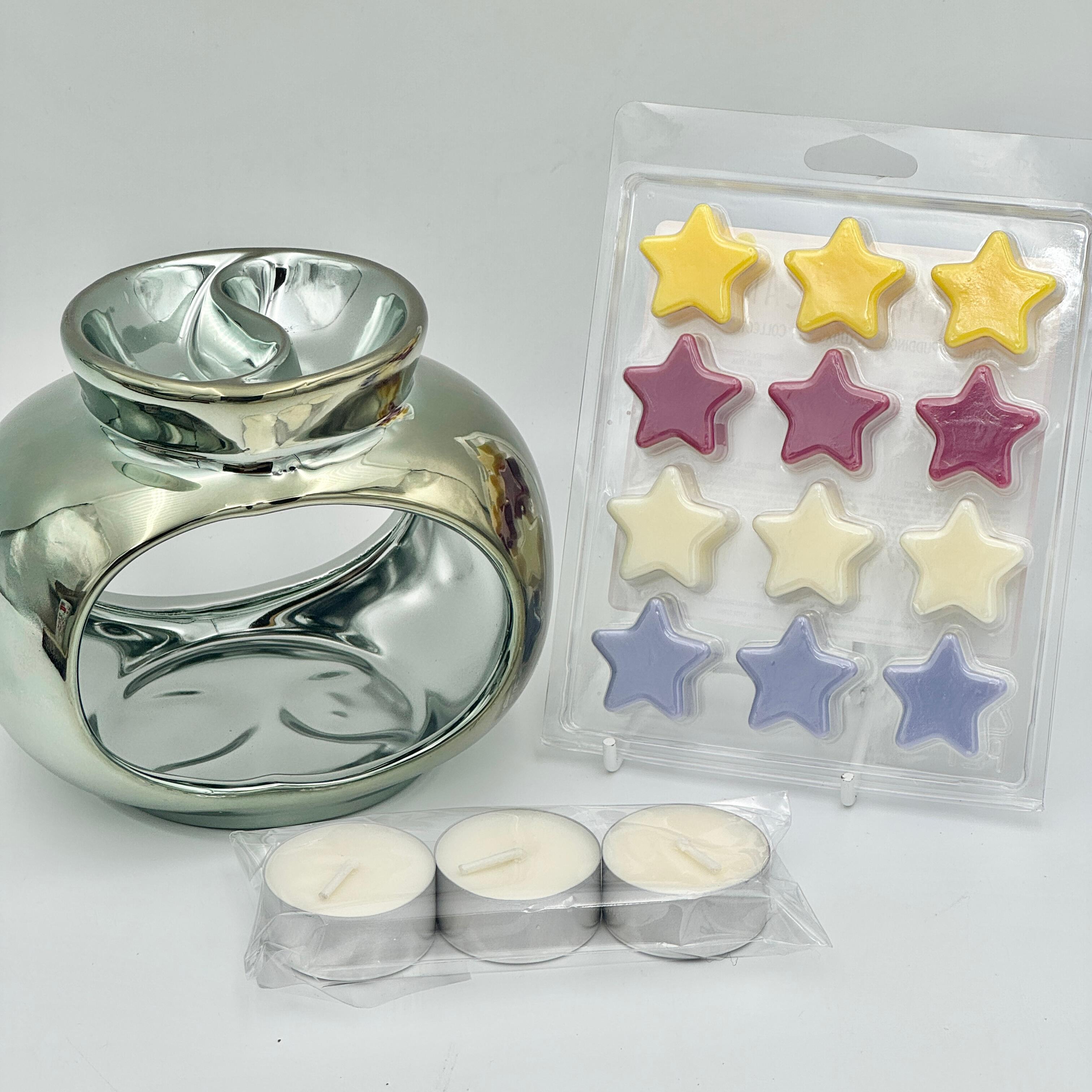 an image of a star shaped wax melt collection and burner