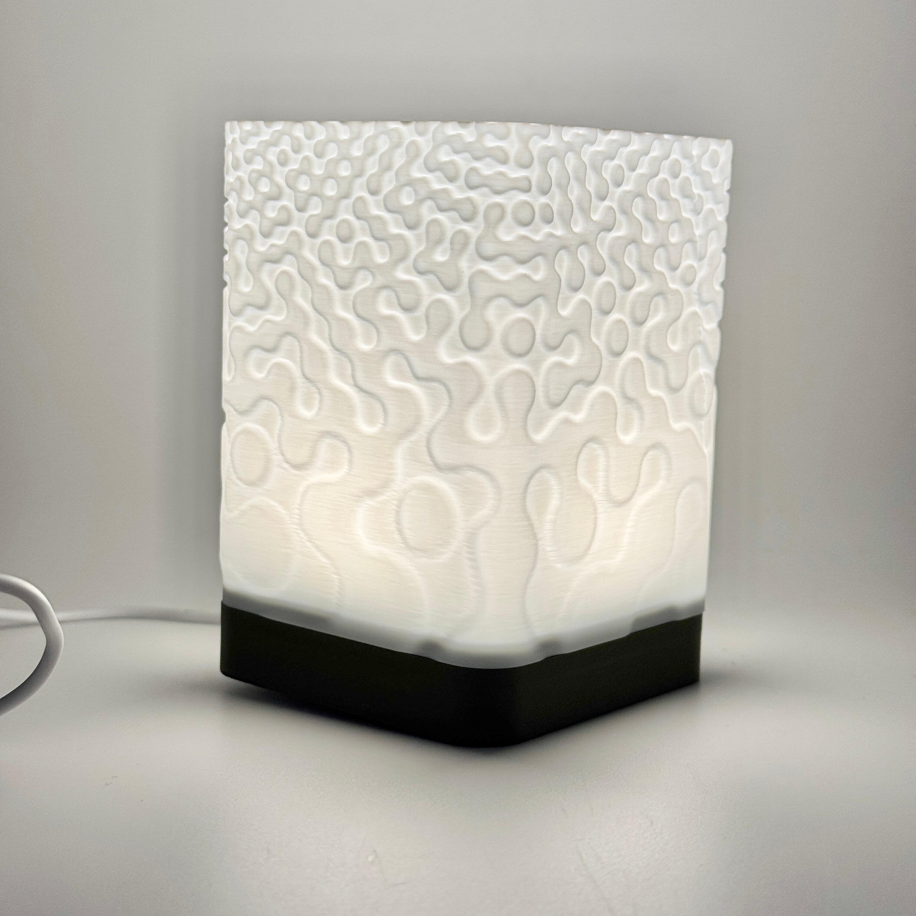 An image of 3d printed LED lamp