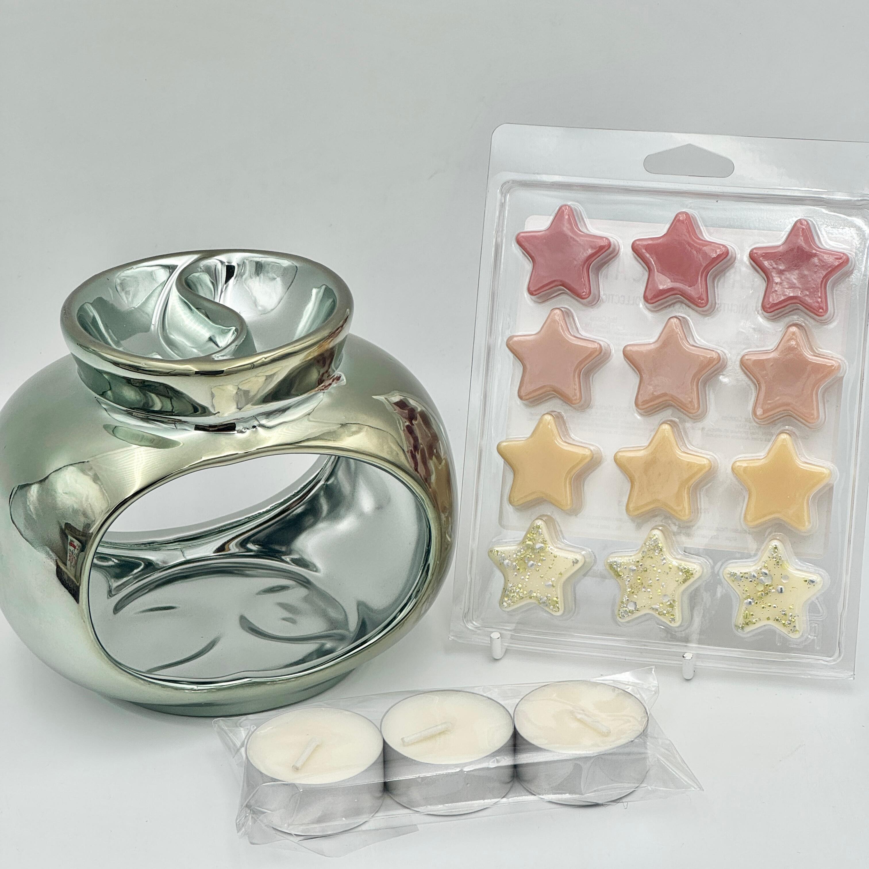 an image of a star shaped wax melt collection and burner