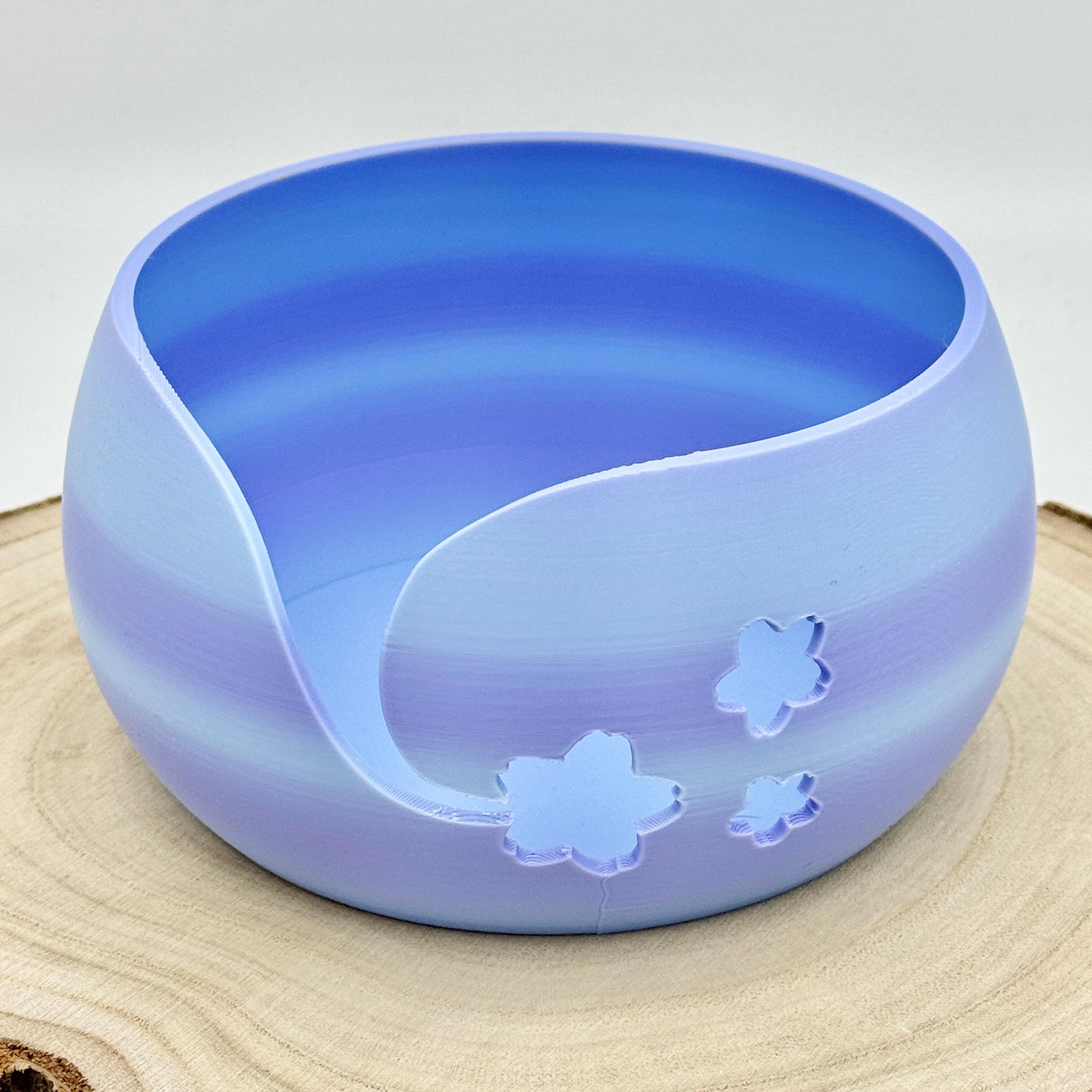 an image of a yarn bowl in blueberry bubblegum