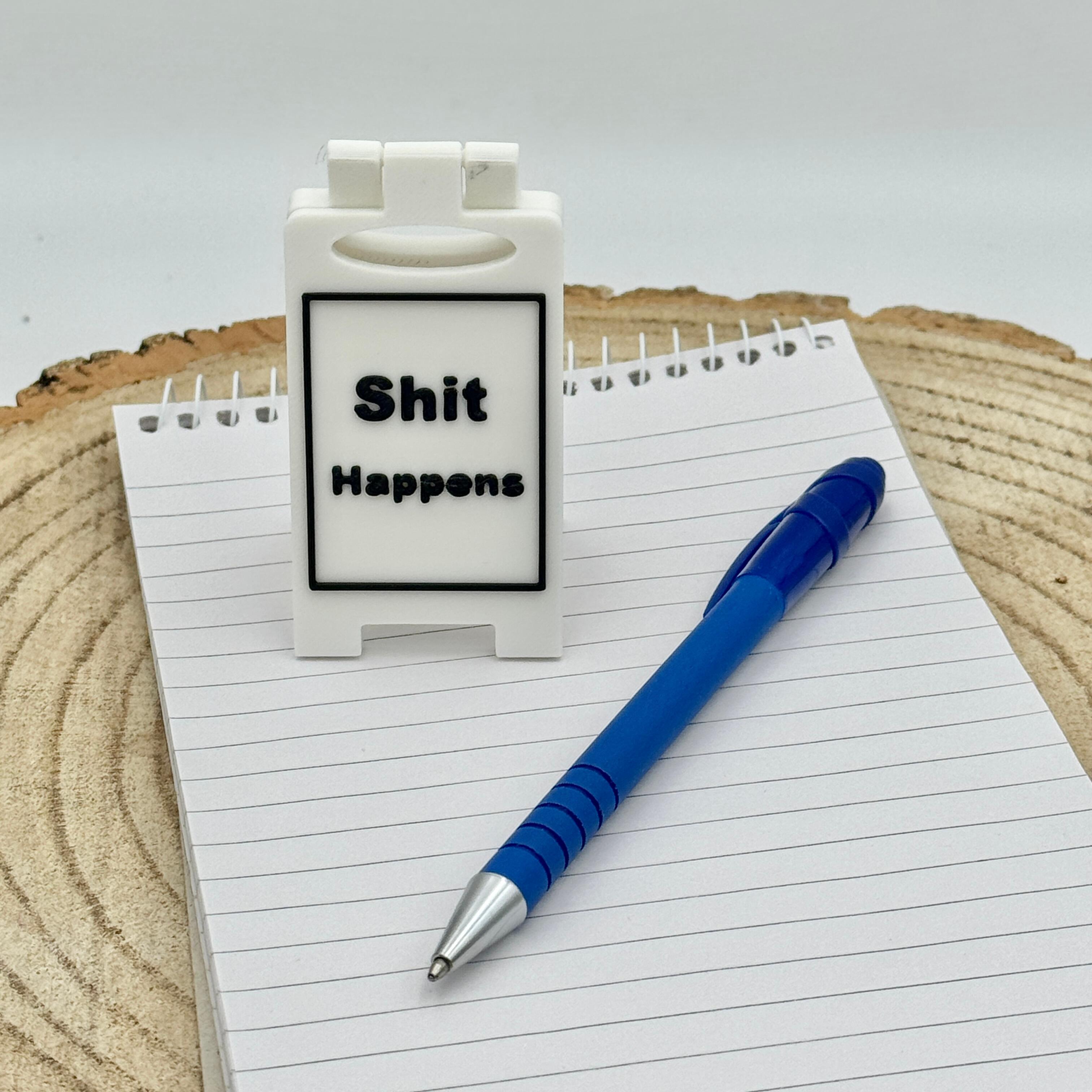 an image of a sweary or rude desk sign