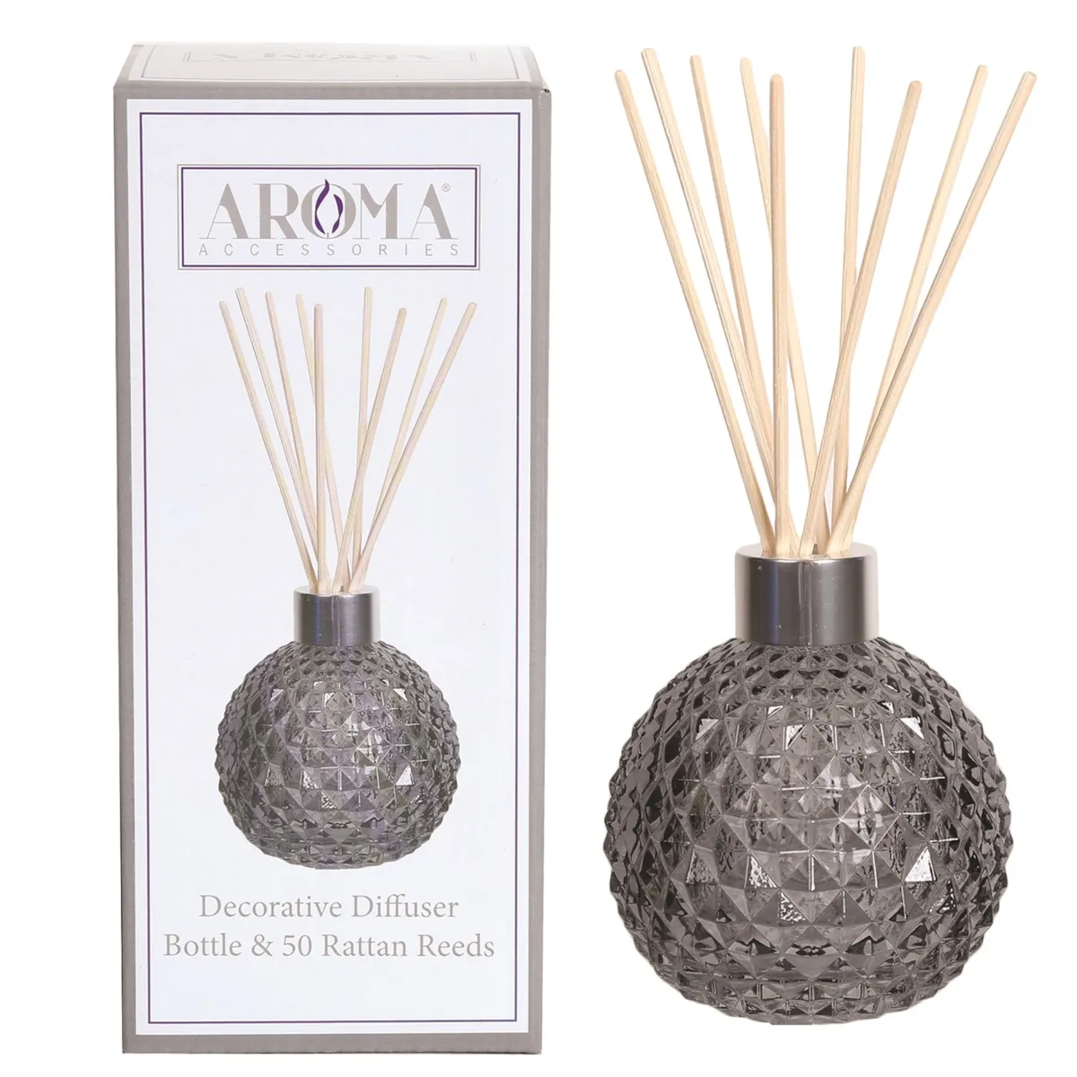 grey reed diffuser display bottle