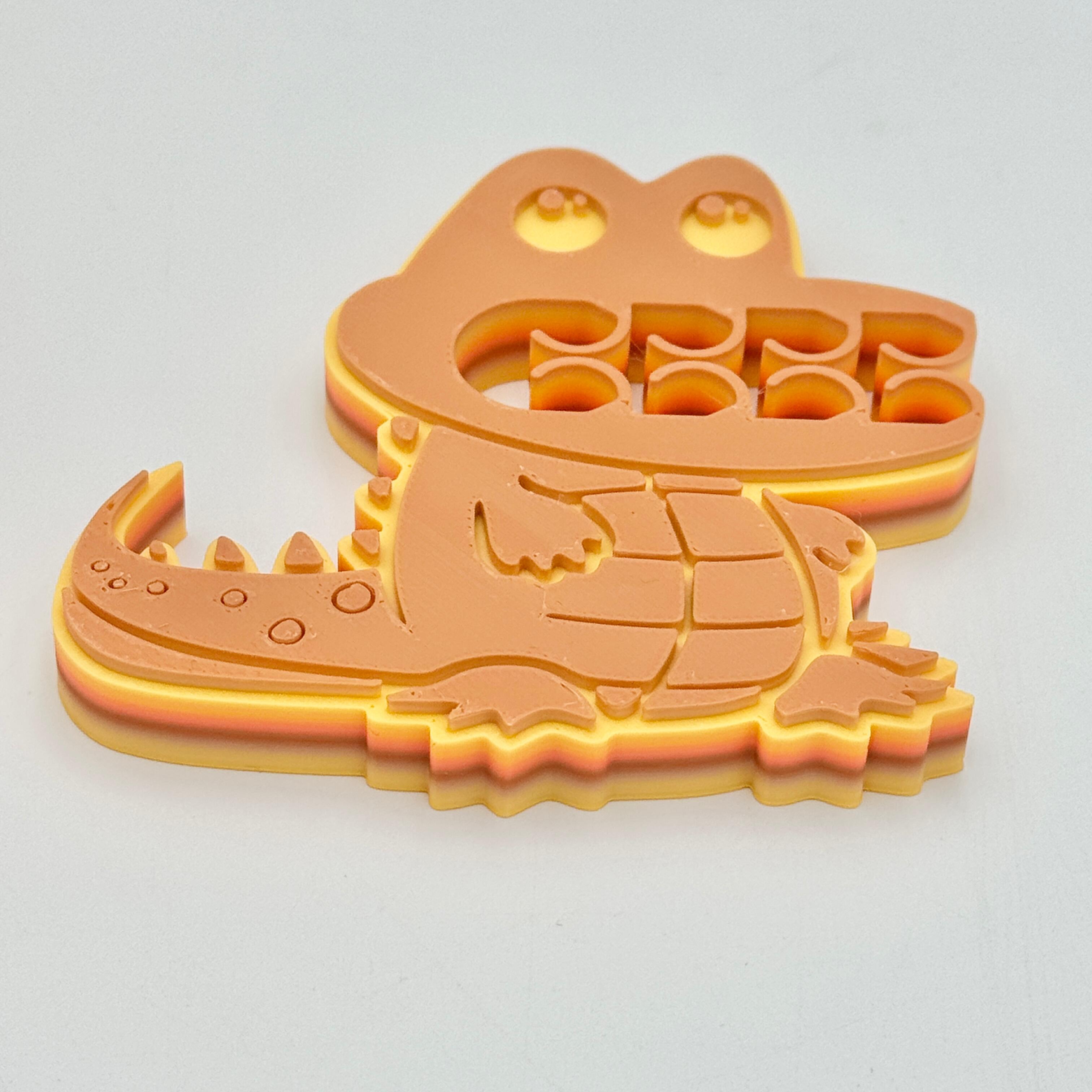 A falling leaves coloured crocodile bag clip