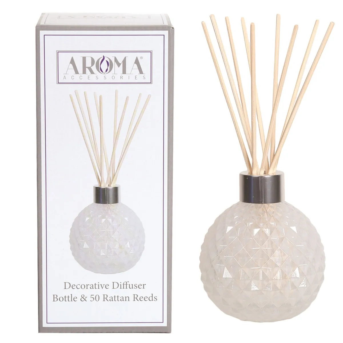 white reed diffuser display bottle