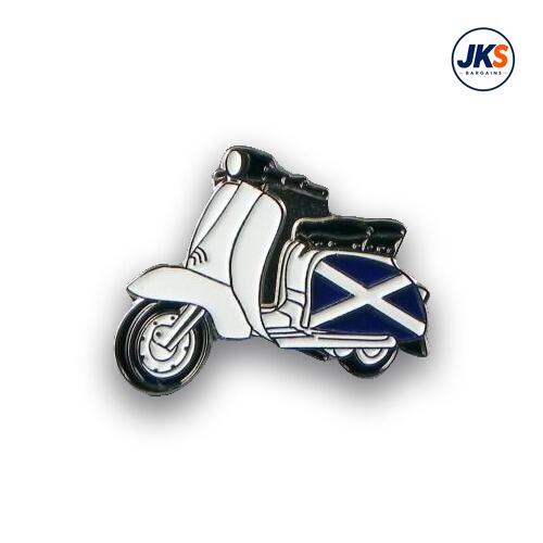 Scottish Flag Scooter Pin Badge